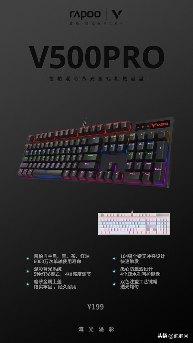 雷柏v500pro机械键盘红轴版（场景化桌搭更新）(10)